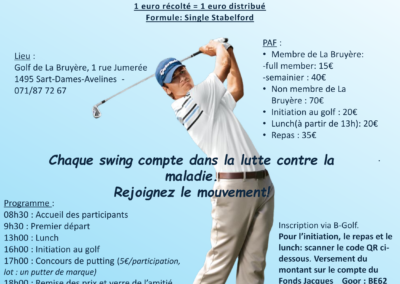 2ème compétition de GOLF : Fonds Jacques Goor