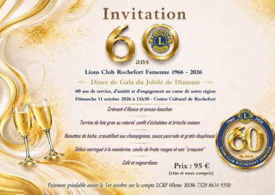 60ème Anniversaire, 1966-2026 : LC Rochefort Famenne